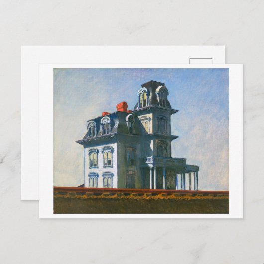 Das Haus an der Eisenbahn | Edward Hopper | Postkarte (Vorne/Hinten)