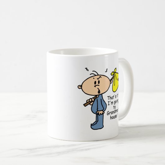 Das Haus-Baby der Großmutter (BLAU) Kaffeetasse (VorderseiteRechts)