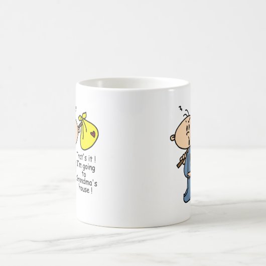 Das Haus-Baby der Großmutter (BLAU) Kaffeetasse (Mittel)