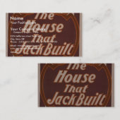 Das Haus, das Jack errichtete, "Broadhursts" Retro Visitenkarte (Vorne/Hinten)