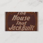 Das Haus, das Jack errichtete, "Broadhursts" Retro Visitenkarte (Rückseite)