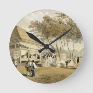Das Haus der Feuer-Firma und Motor, Yokuhama, von Runde Wanduhr