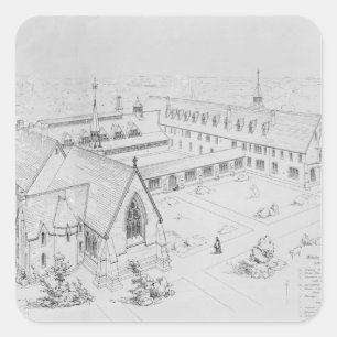 Das Haus der Gnade, Clewer Quadratischer Aufkleber