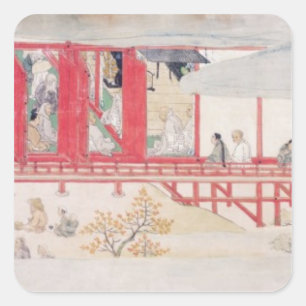 Das Haus der Shogun Quadratischer Aufkleber
