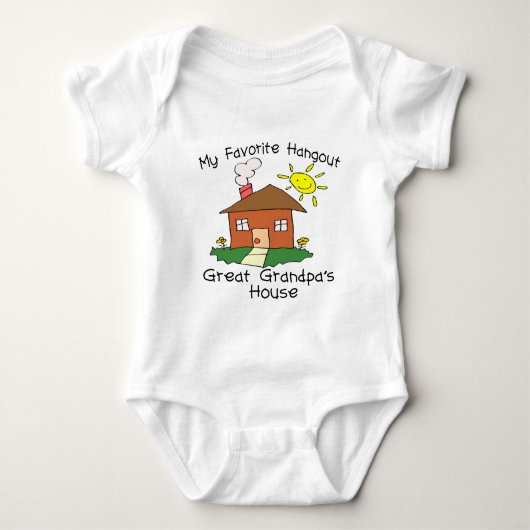 Das Haus des Lieblingstreffpunkt-großen Großvaters Baby Strampler (Vorderseite)