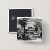 Das Haus des Pflanzers auf dem Mississippi Button (Vorne & Hinten)