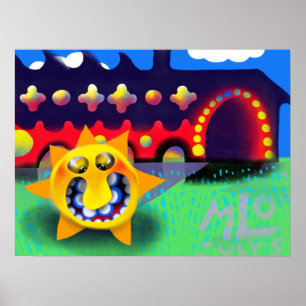 Das Haus des Sonnendrucks Poster