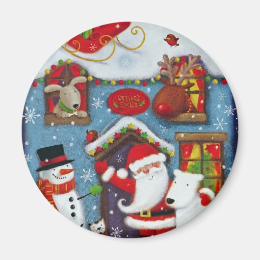 Das Haus des Weihnachtsmanns Magnet (Vorne)