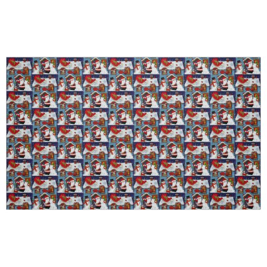 Das Haus des Weihnachtsmanns Stoff (Fat Quarter (45,7 x 55,9 cm))