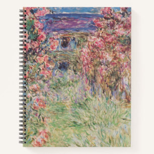 Das Haus in den Rosen - Claude Monet Notizblock