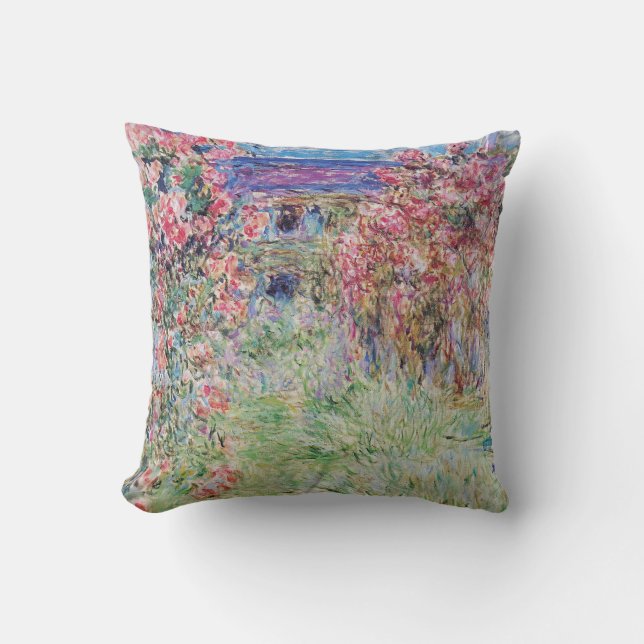 Das Haus in der Rose von Claude Monet, Kissen (Vorderseite)