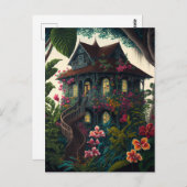 Das Haus in einem tropischen Paradies Postkarte (Vorne/Hinten)