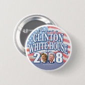 das Haus-Knopf Clintons Button (Vorne & Hinten)
