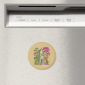 Das Haus mit Efeu und seinen riesigen Bäumen. Magnet (In Situ (Geschirrspüler))