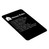 Das Haus regiert den Schwarz-Weiß-Kühlschrank Magnet (Rechte Seite)