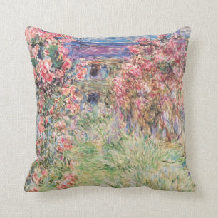 Das Haus unter den Rose, Claude Monet Kissen