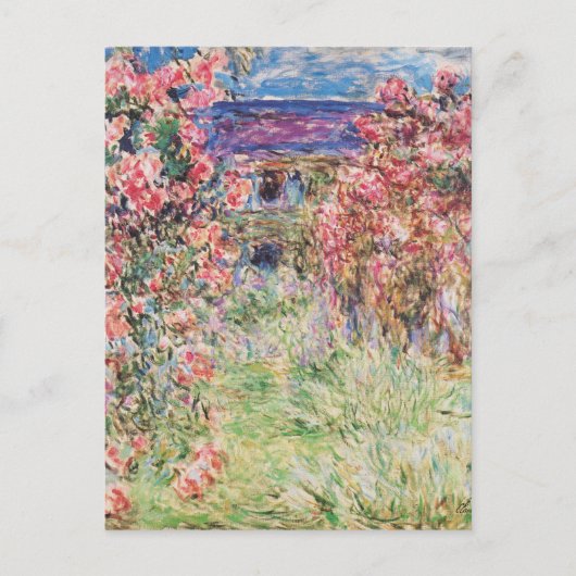 Das Haus unter den Rose von Claude Monet Postkarte (Vorderseite)