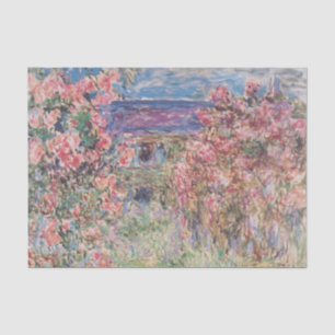 Das Haus unter den Rose von Claude Monet Seidenpapier