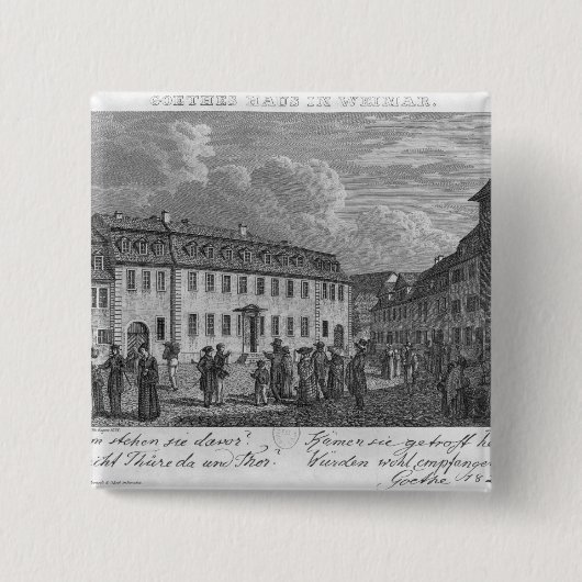 Das Haus von Johan Wolfgang von Goethe herein Button (Vorderseite)