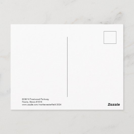 Das Haus zum Verkauf. Postkarte (Rückseite)