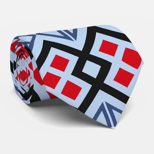 Das Häuschen-blaue Rot Krawatte (Gerollt)