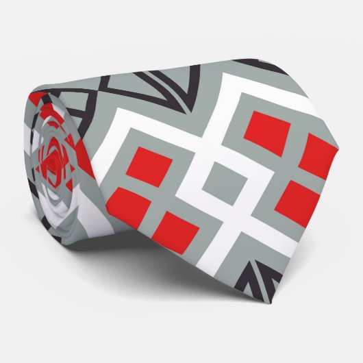 Das Häuschen-graue Rot Krawatte (Gerollt)