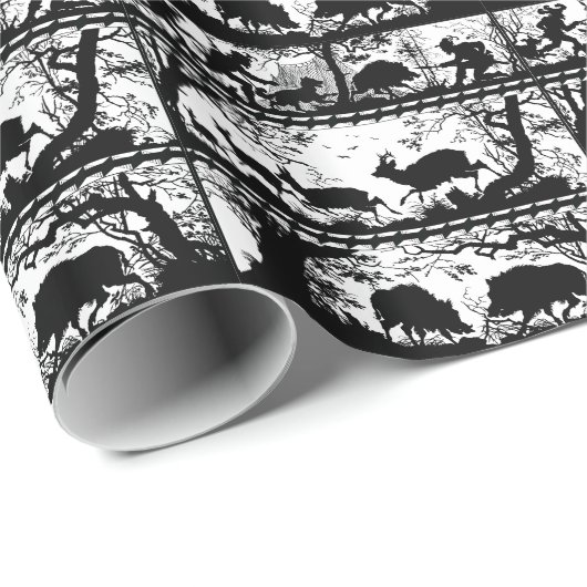 Das Häuschen-Rotwild des eleganten deutschen Geschenkpapier (Rolleneckpunkt)