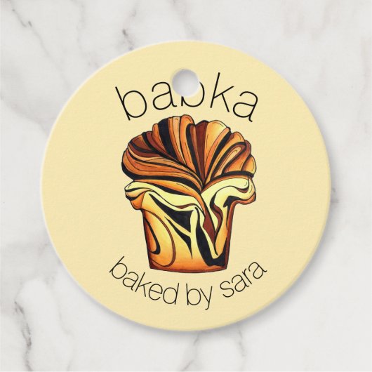 Das hausgemachte Babka-Brot wird von der Küche von Geschenkanhänger (Vorderseite)