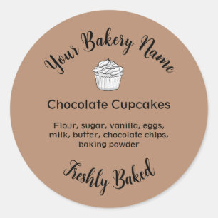 Das hausgemachte Cake-Business-Logo Baking Label b Runder Aufkleber