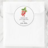 Das hausgemachte Erdbeeretikett Runder Aufkleber (Tasche)