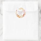 Das hausgemachte Kürbisgewürz-Foliage-Label Runder Aufkleber (Tasche)