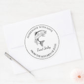 Das hausgemachte Trout Jerky Label Runder Aufkleber (Umschlag)