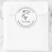 Das hausgemachte Trout Jerky Label Runder Aufkleber (Tasche)