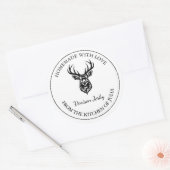 Das hausgemachte Venison Jerky Label Runder Aufkleber (Umschlag)