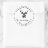 Das hausgemachte Venison Jerky Label Runder Aufkleber (Tasche)