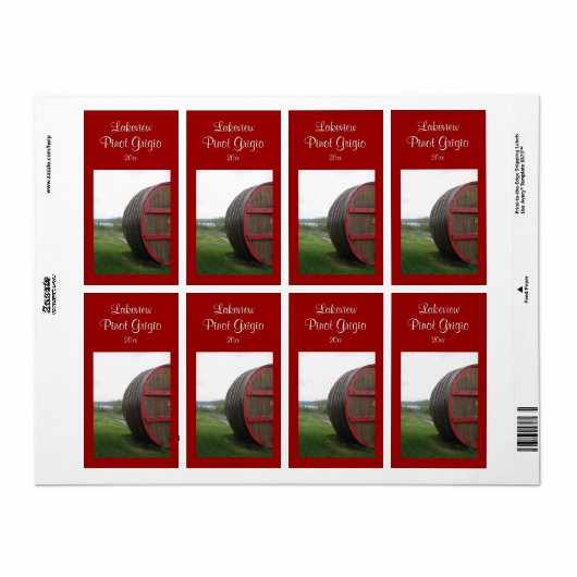 Das hausgemachte Weinetikett (Vorne)