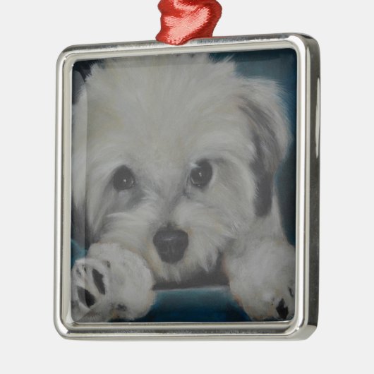 Das Havanese Silbernes Ornament (Links)