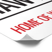 Das Hawthorns-Stadionzeichen Poster (Ecke)