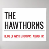 Das Hawthorns-Stadionzeichen Poster (Vorne)