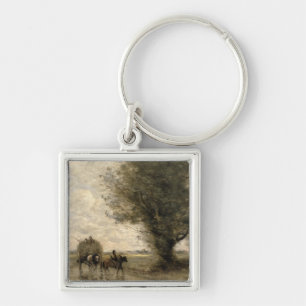 Das Haycart, C. 1860 Schlüsselanhänger