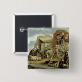 Das Haycart oder Rückkehr von Heuernte, 1641 Button (Vorne & Hinten)