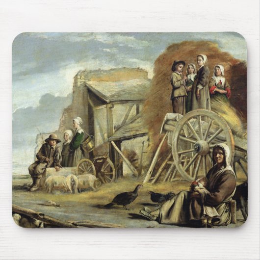 Das Haycart oder Rückkehr von Heuernte, 1641 Mousepad (Vorne)