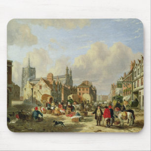 Das Haymarket, Norwich, 1825 (Öl auf Platte) Mousepad