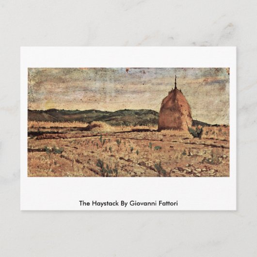 Das Haystack von Giovanni Fattori Postkarte (Vorderseite)