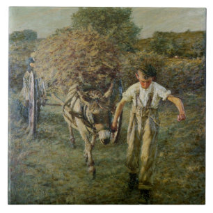 Das Haywain, c.1889 (Öl auf Leinwand) Fliese