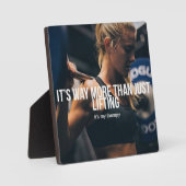 Das Heben ist meine Therapie - Frauentrainings Fotoplatte (Vorderseite)