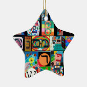 Das hebräische Alphabet - alephbet Keramik Ornament (Rechts)