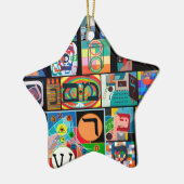 Das hebräische Alphabet - alephbet Keramik Ornament (Links)