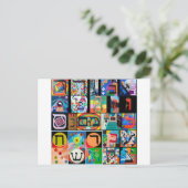 Das hebräische Alphabet - Alephbet Postkarte (Stehend Vorderseite)