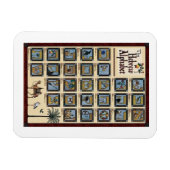 Das hebräische Alphabet Magnet (Horizontal)